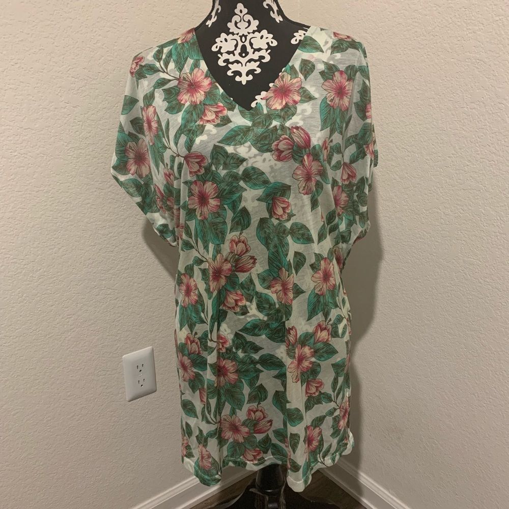 H&M floral swim cover up